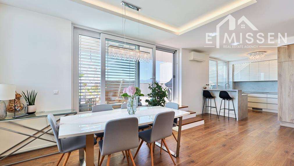 EMISSEN- Na predaj 4-izbový byt 181 m2 s dvoma terasami, 2 garážovými miestami a pivnicou – Trenčín, Saratovská ulica