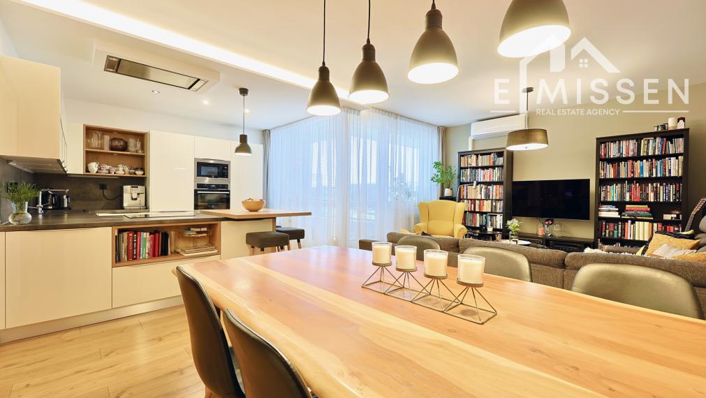 EMISSEN – Na predaj krásny 3-izbový byt 91,75 m2 s dvoma balkónmi a parkovaním – Galvaniho ulica, Bratislava