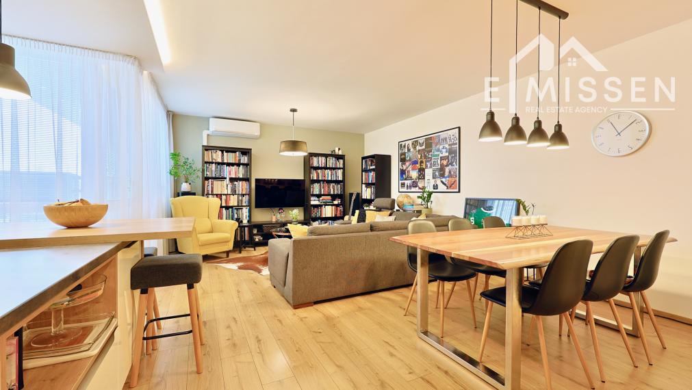 EMISSEN – REZERVOVANÉ - Na predaj krásny 3-izbový byt 91,75 m2 s dvoma balkónmi a parkovaním – Galvaniho ulica, Bratislava