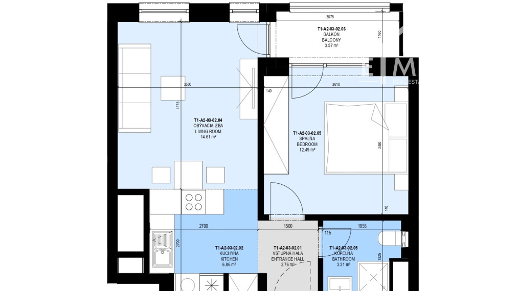 EMISSEN – For sale a beautiful 2 – room apartment in SLNEČNICE – Labutia Street